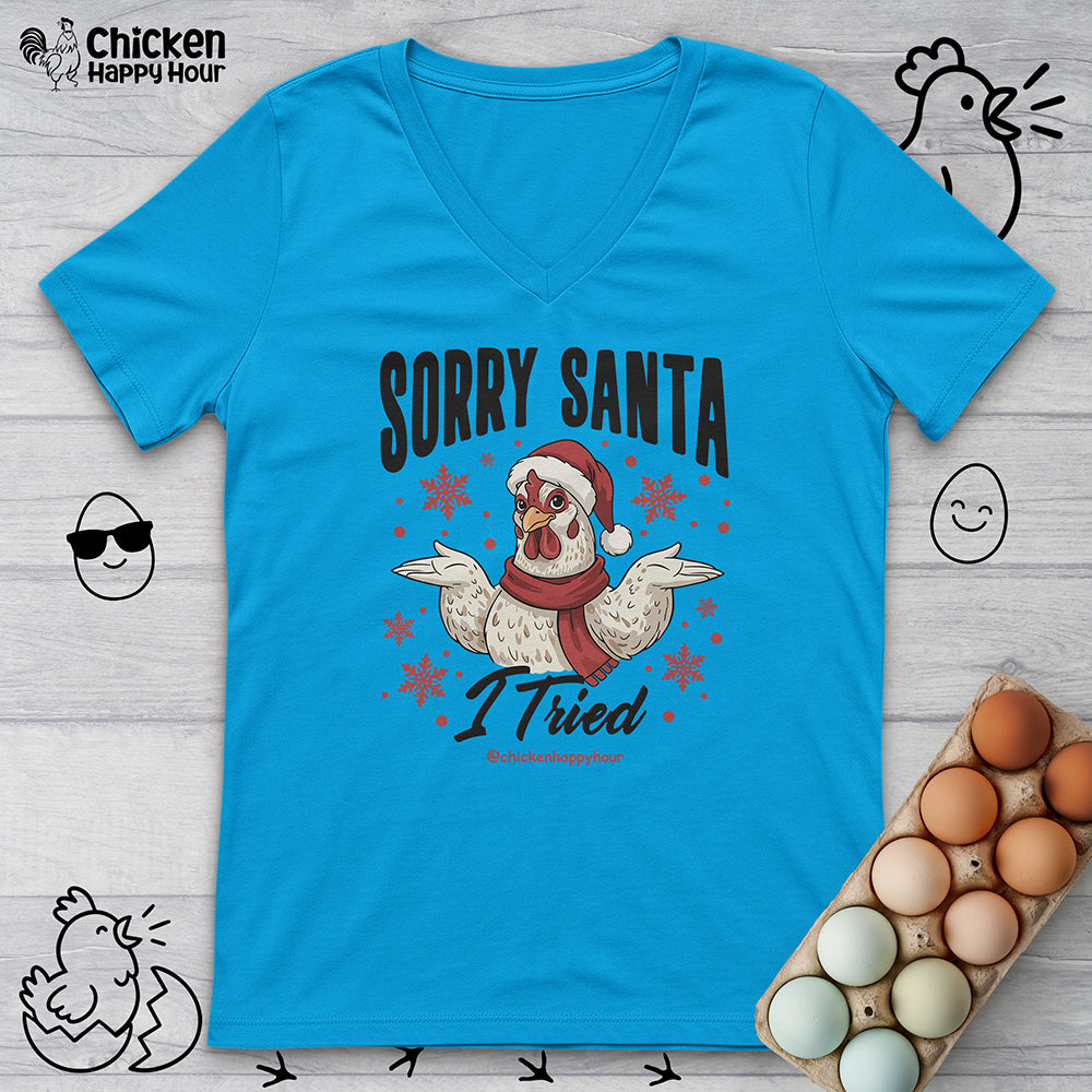 Sorry Santa V-Neck Tee