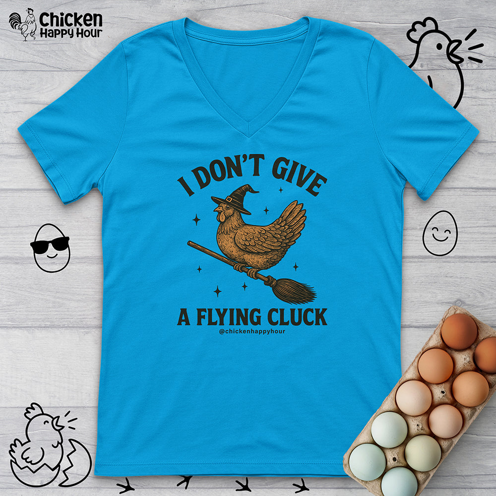 I Don't Give a Flying Cluck V-Neck Tee