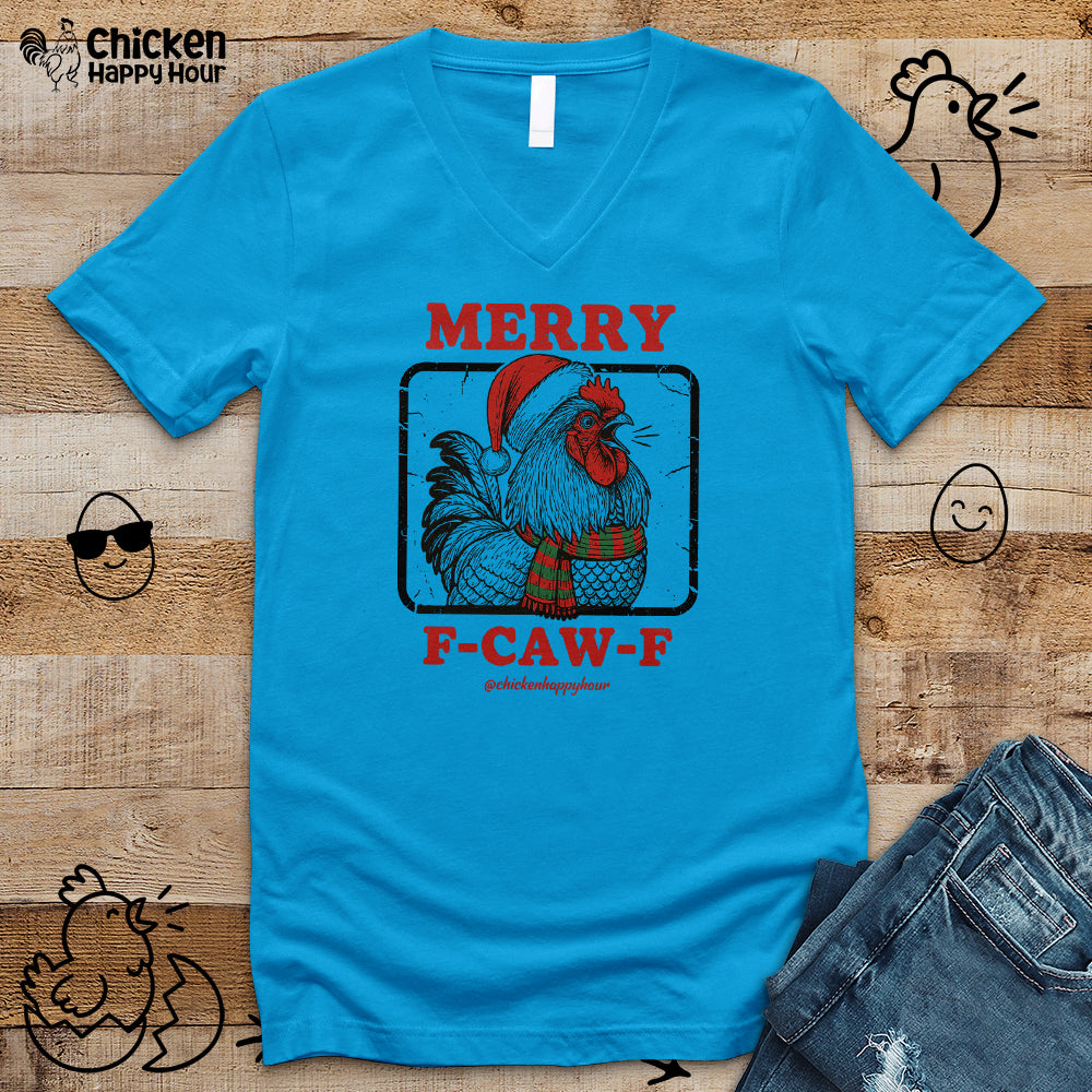 Merry F-Caw-F V-Neck Tee