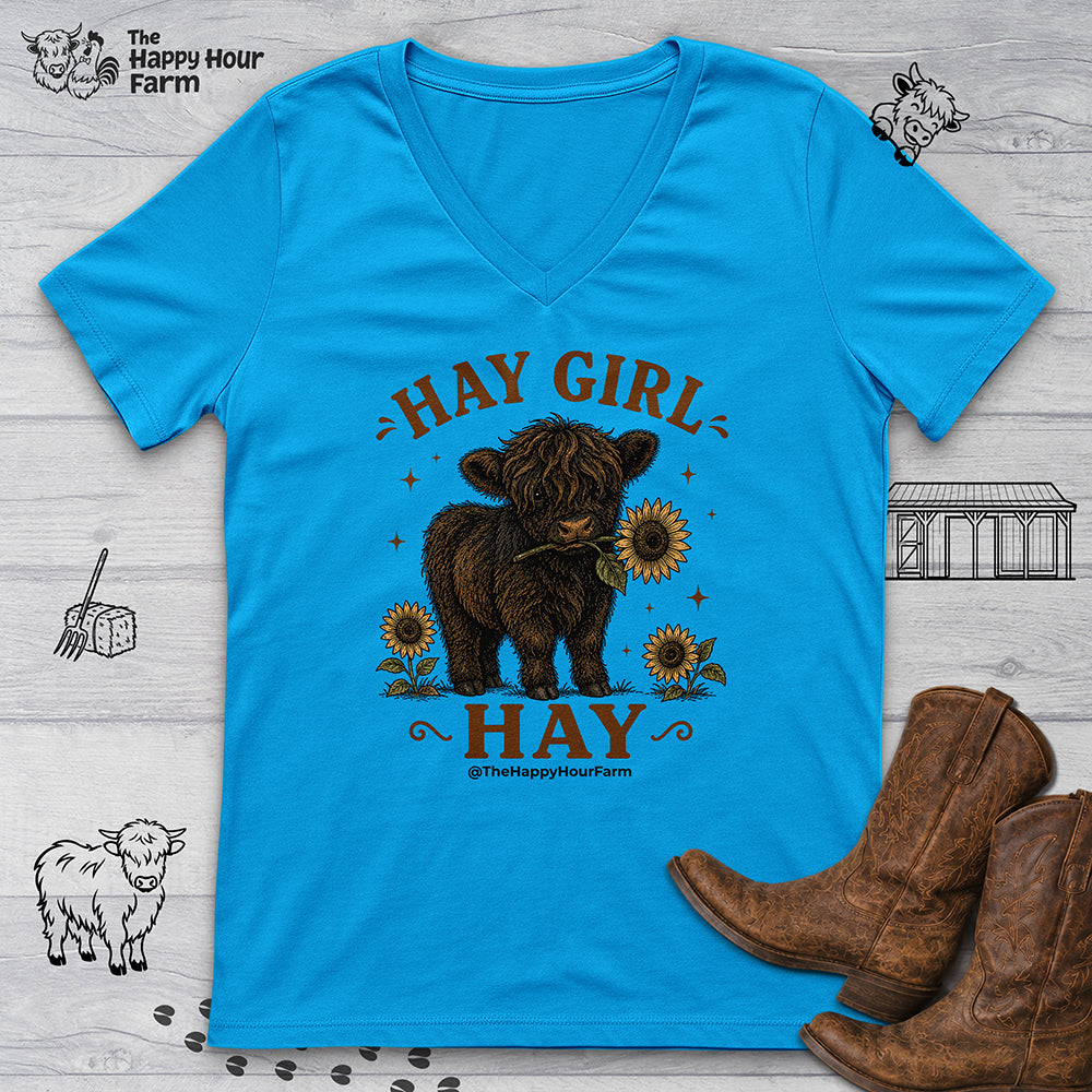 Hay Girl Hay V-Neck Tee