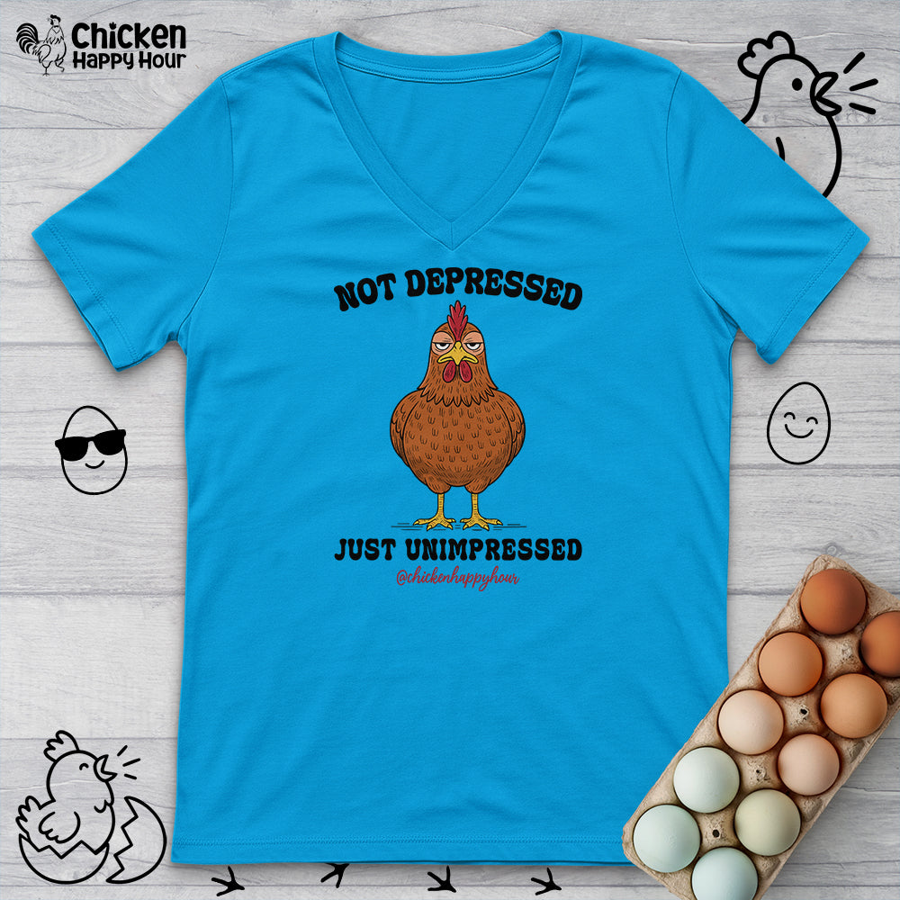 Not Depressed V-Neck Tee