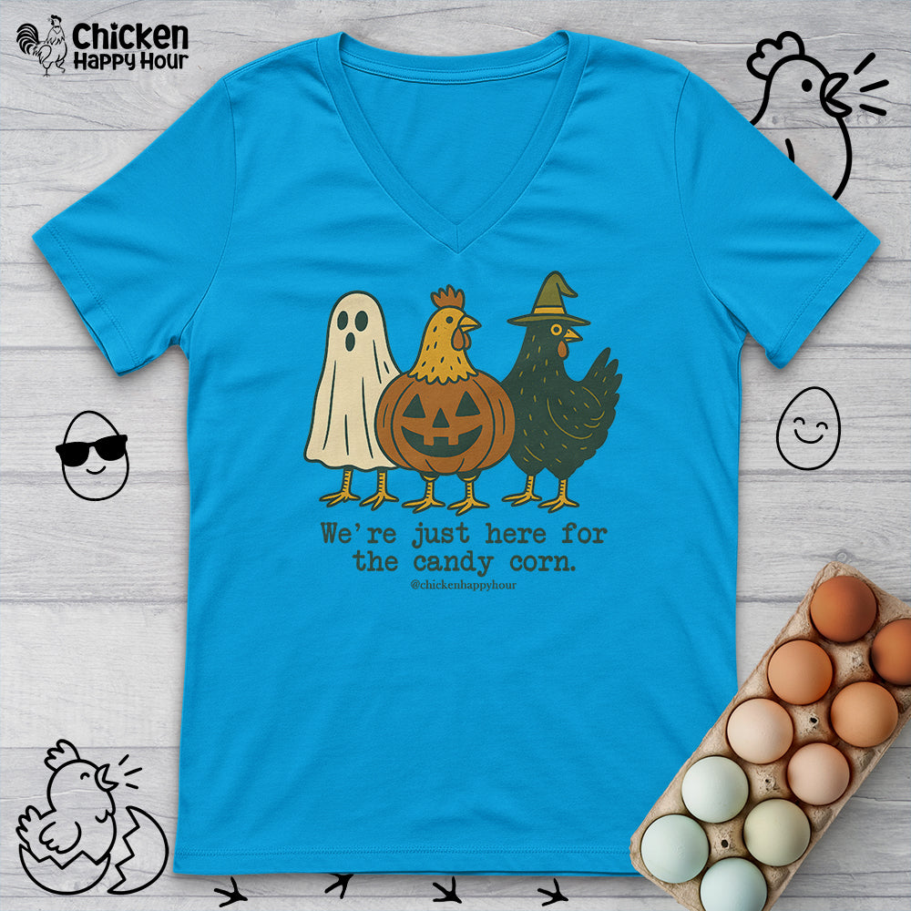 We're Just Here for the Candy Corn V-Neck Tee