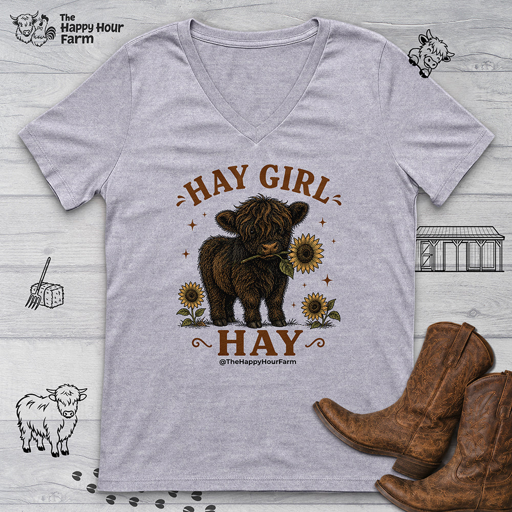Hay Girl Hay V-Neck Tee