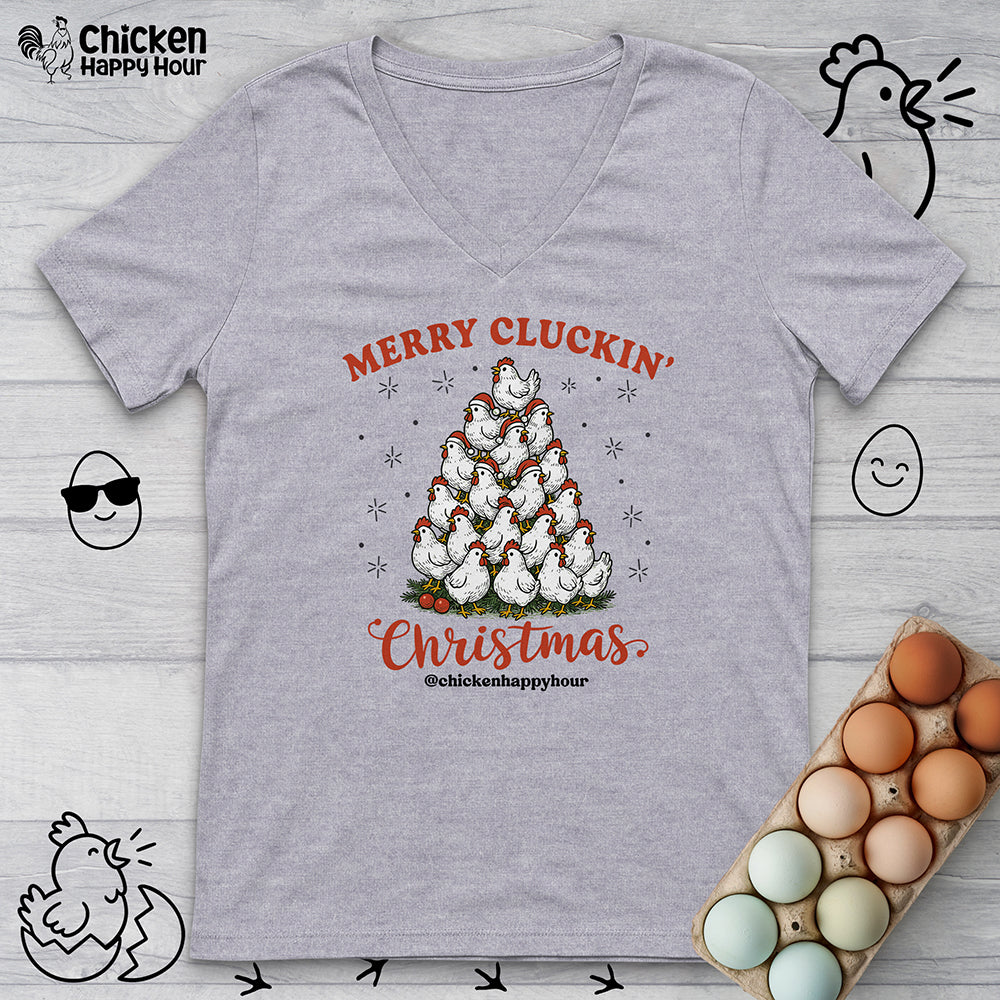 Merry Cluckin' V-Neck Tee