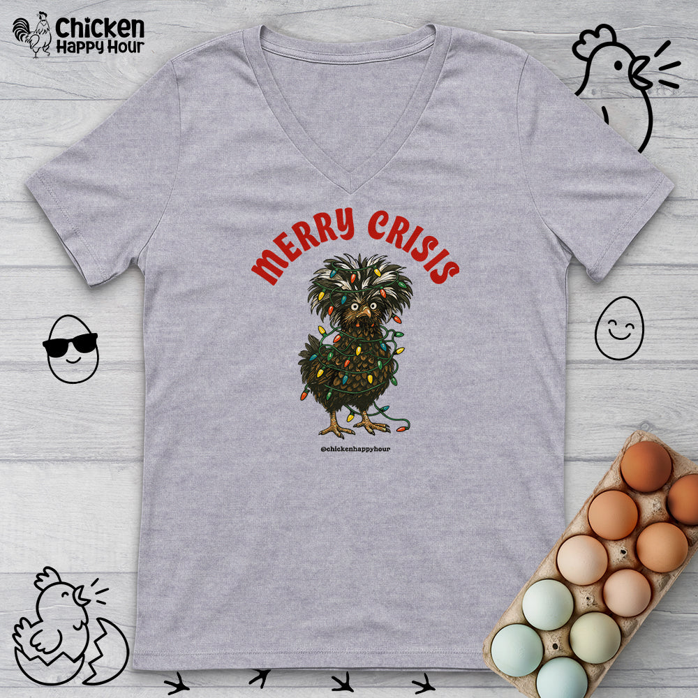 Merry Crisis V-Neck Tee