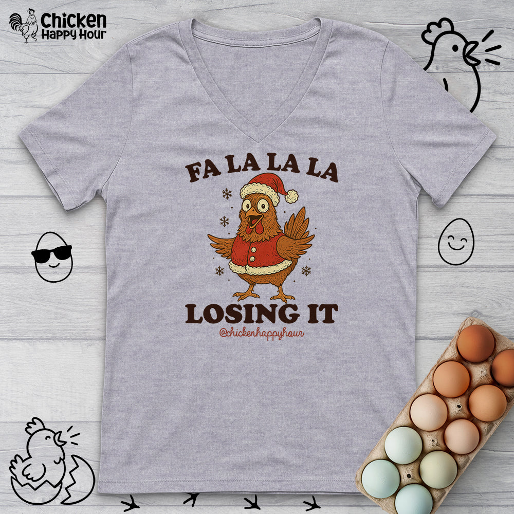 FA LA LA LA Losing It 2 V-Neck Tee