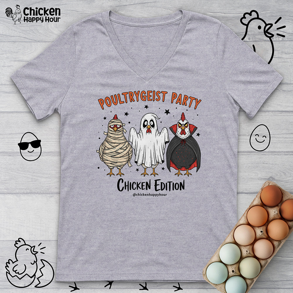 Poultrygeist Party V-Neck Tee