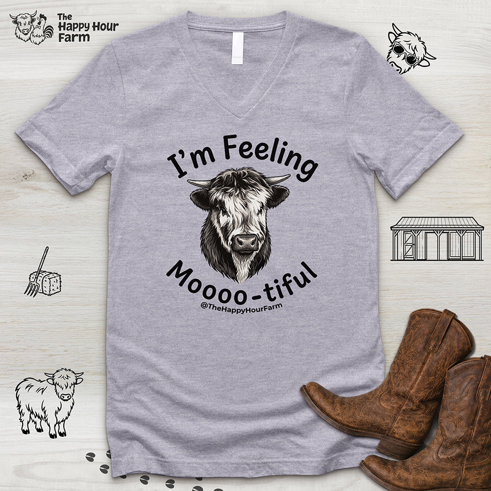 I'm Felling Moooo-tiful V-Neck Tee