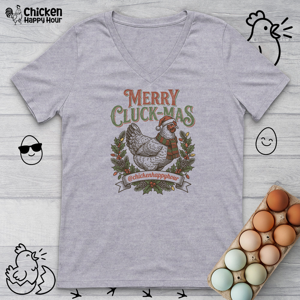 Merry Cluck-Mas V-Neck Tee