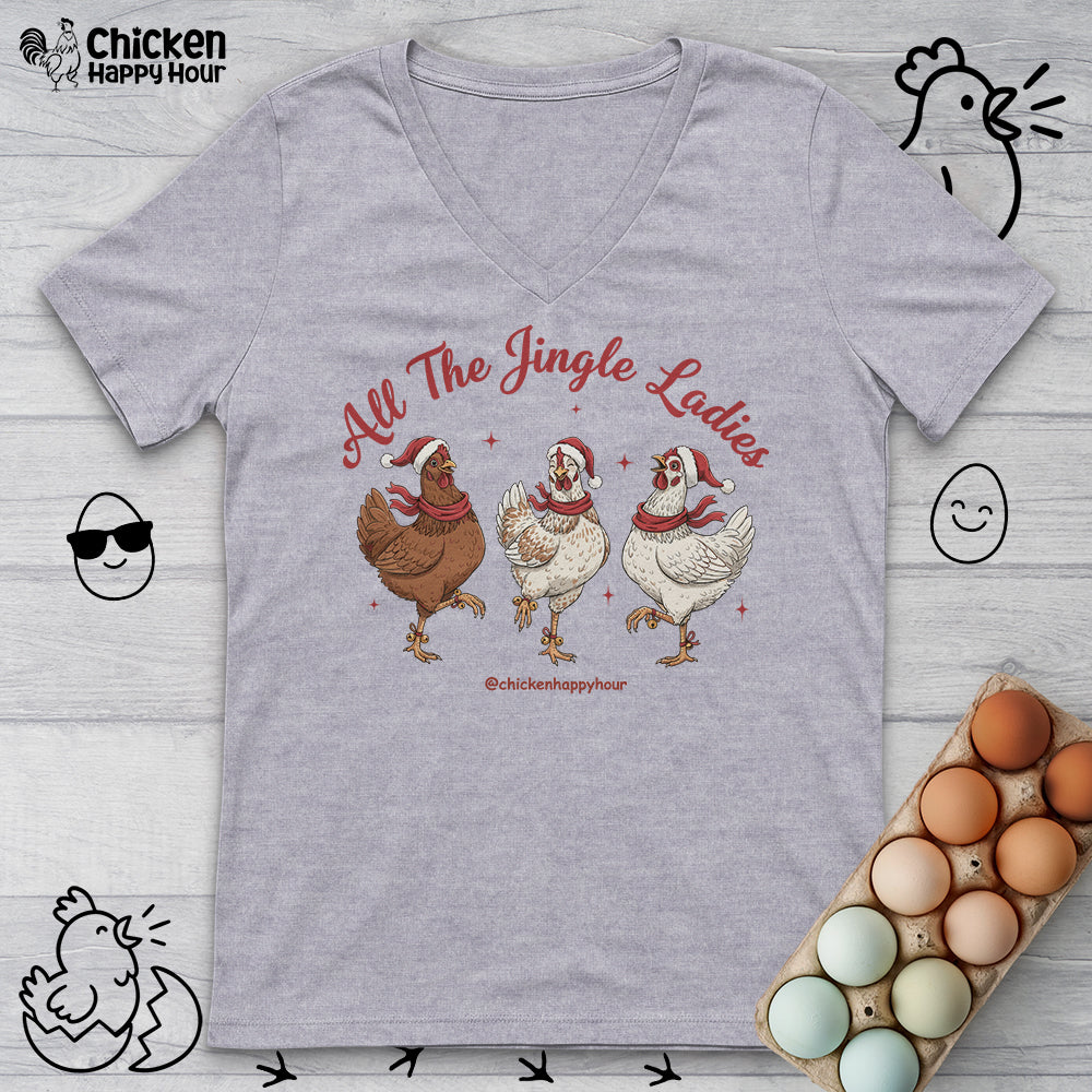 All the Jingle Ladies V-Neck Tee