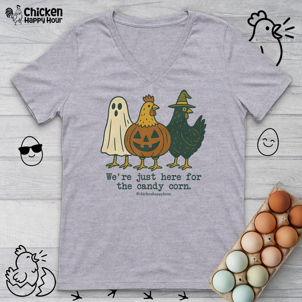 We're Just Here for the Candy Corn V-Neck Tee