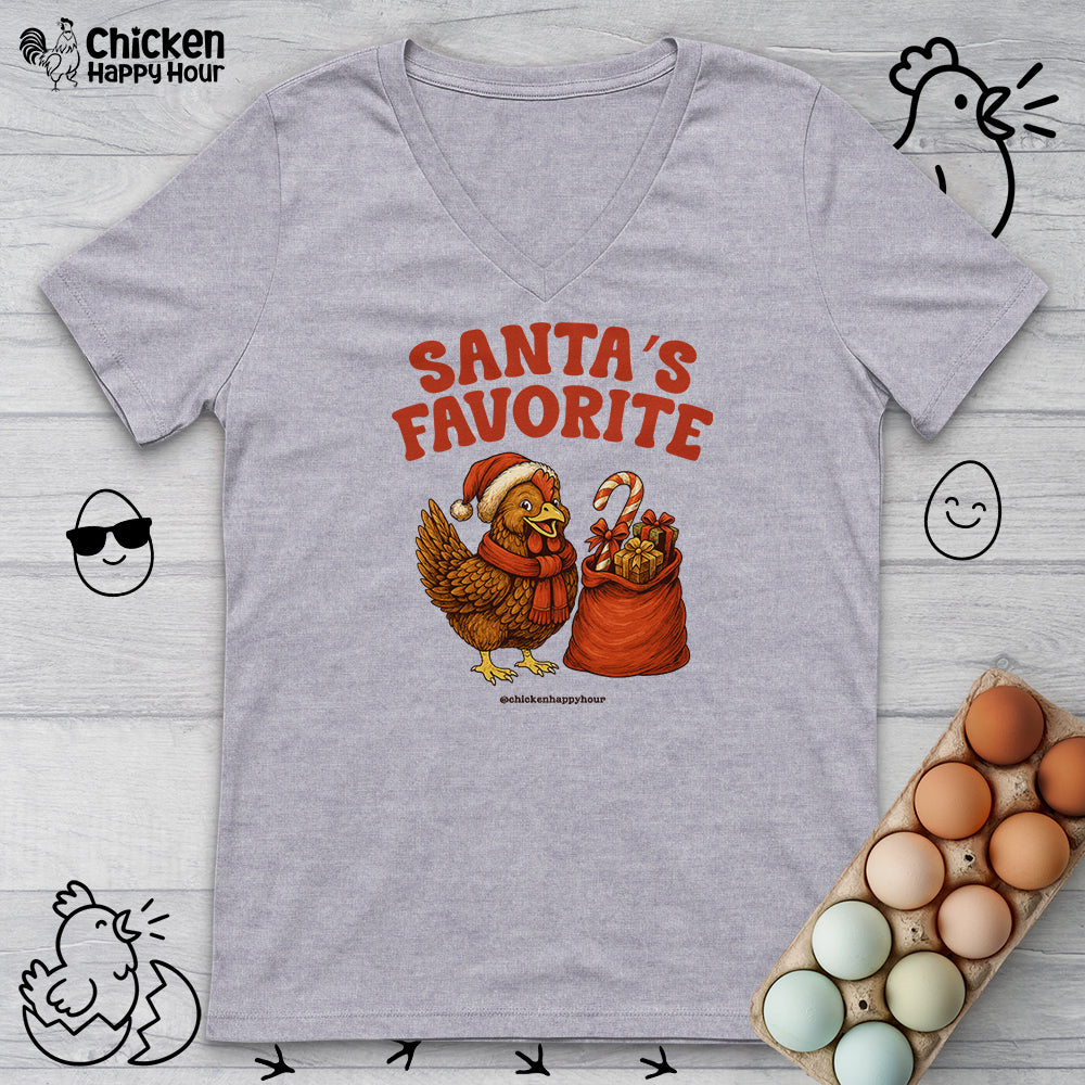 Santa’s Favorite V-Neck Tee