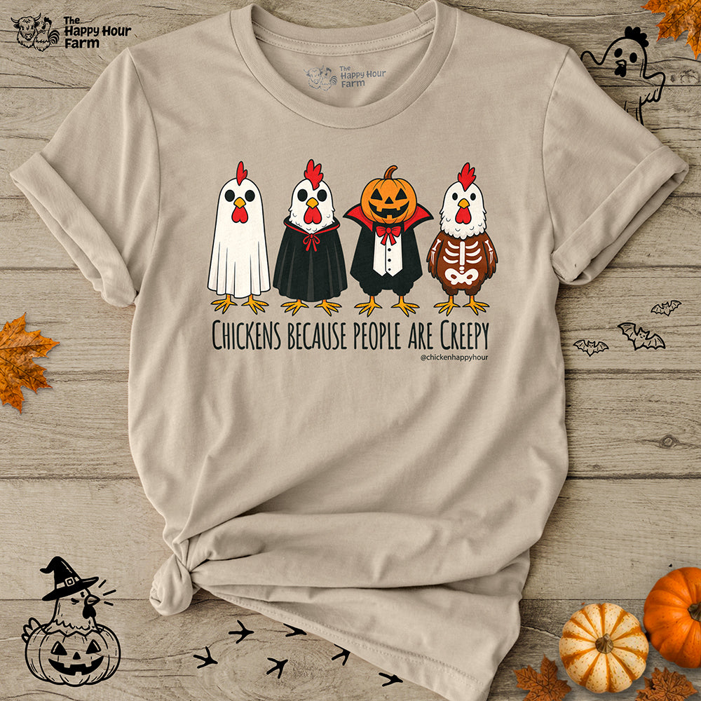 Chickens Because People Are Creepy Unisex Tee