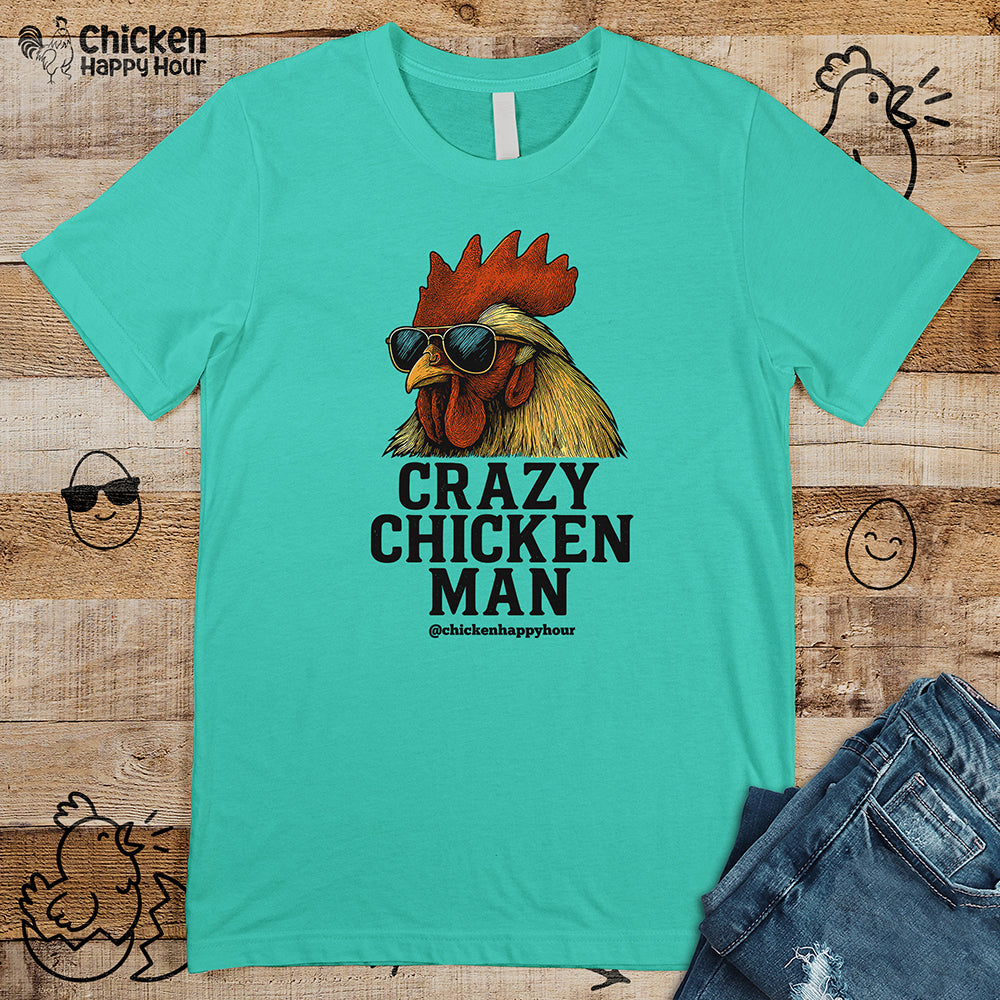 Crazy Chicken Man Unisex Tee