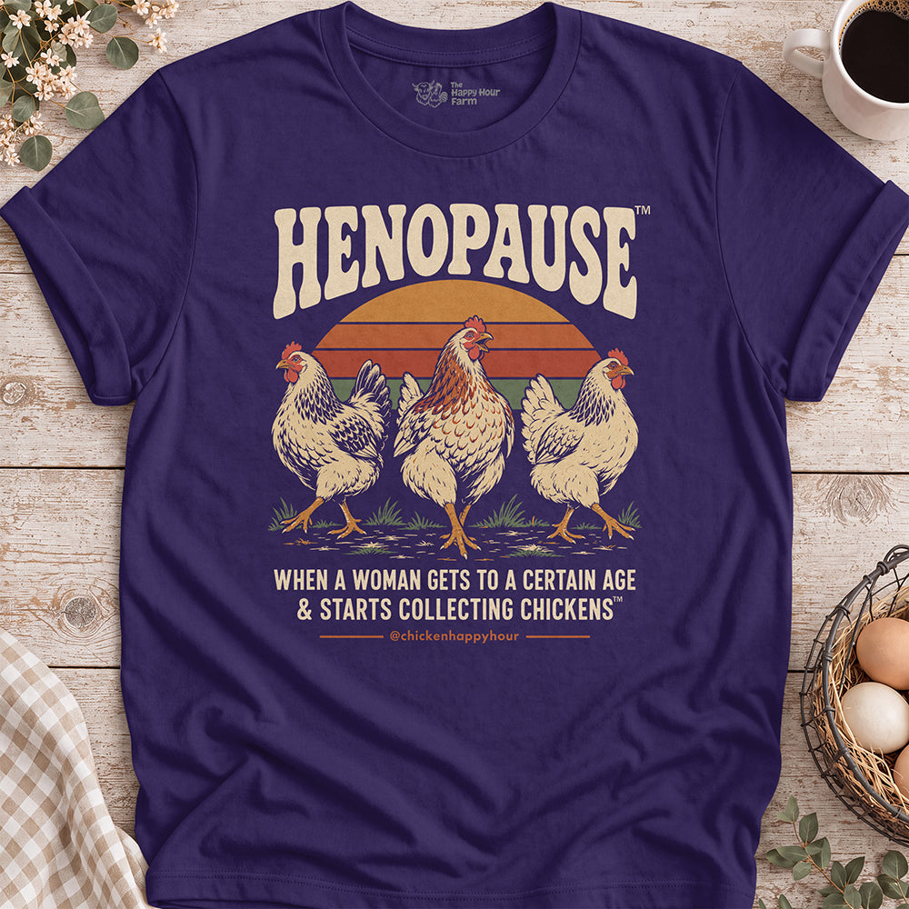 Henopause® – Retro Flock Era Unisex Tee