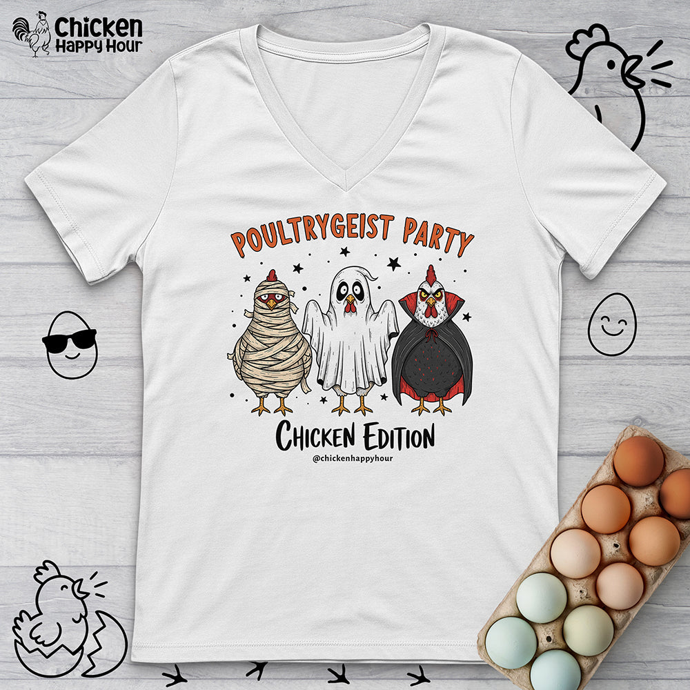 Poultrygeist Party V-Neck Tee