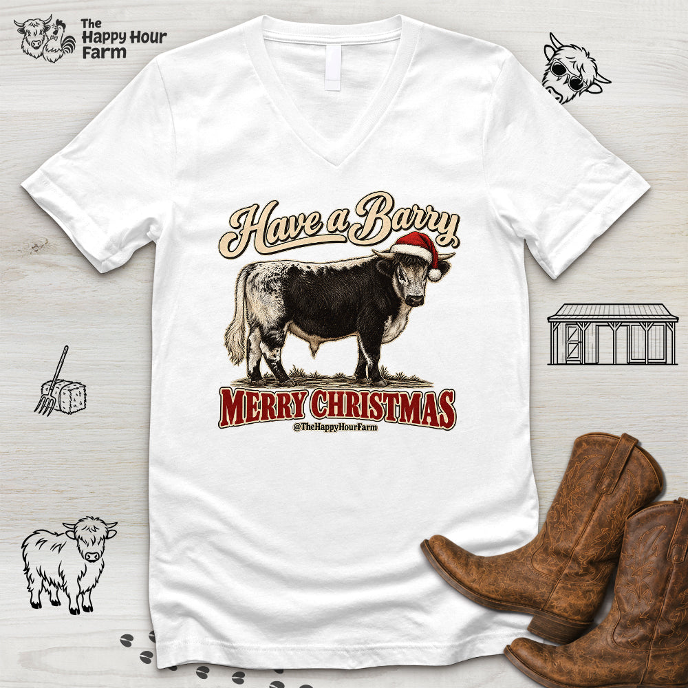 Have a Barry MERRY CHRISTMAS V-Neck Tee