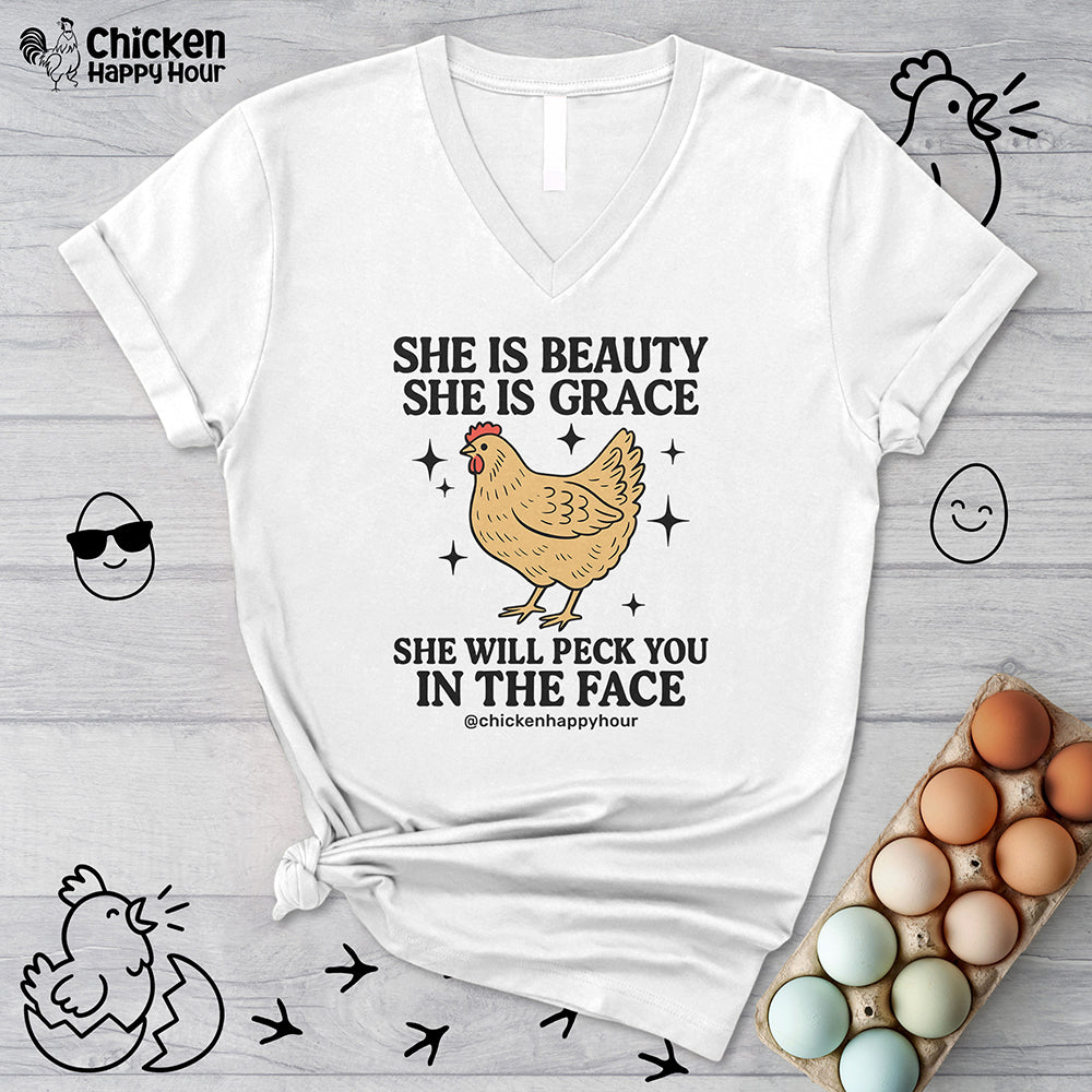 She is Beauty V-Neck Tee