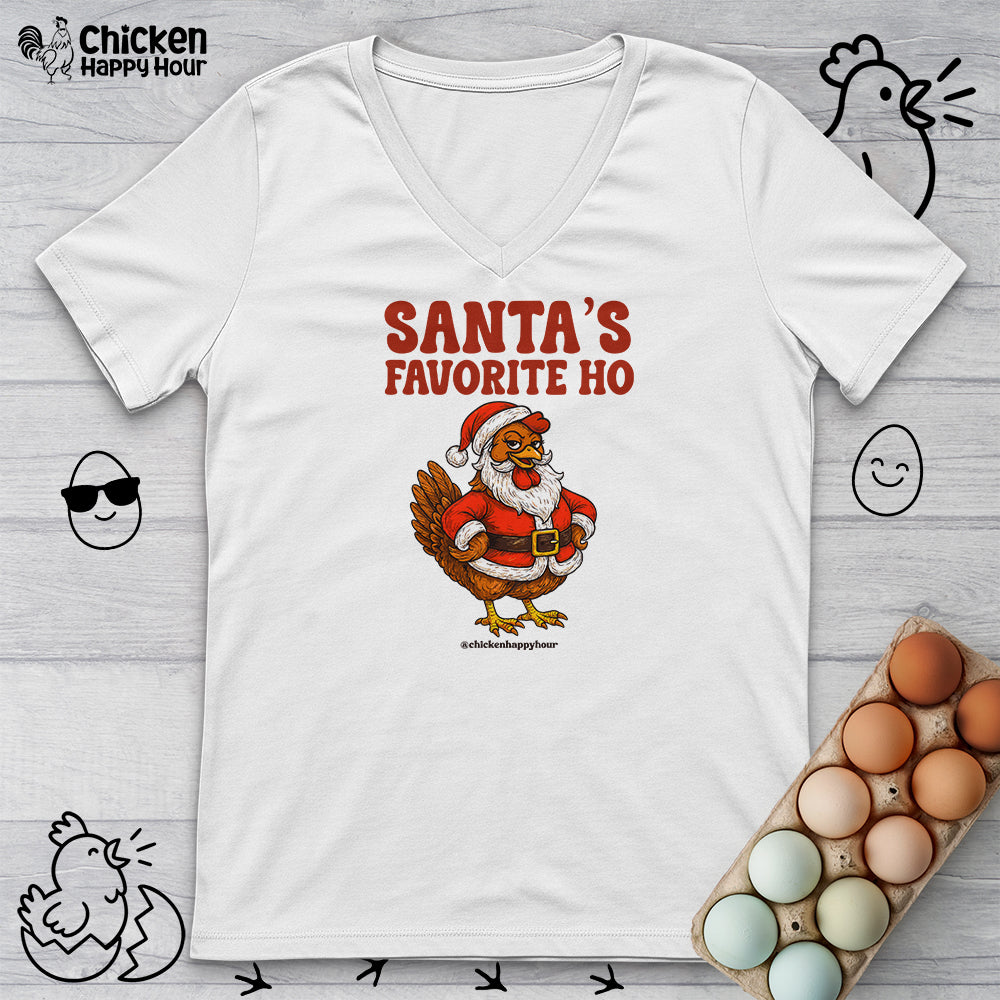 Santa’s Favorite Ho V-Neck Tee