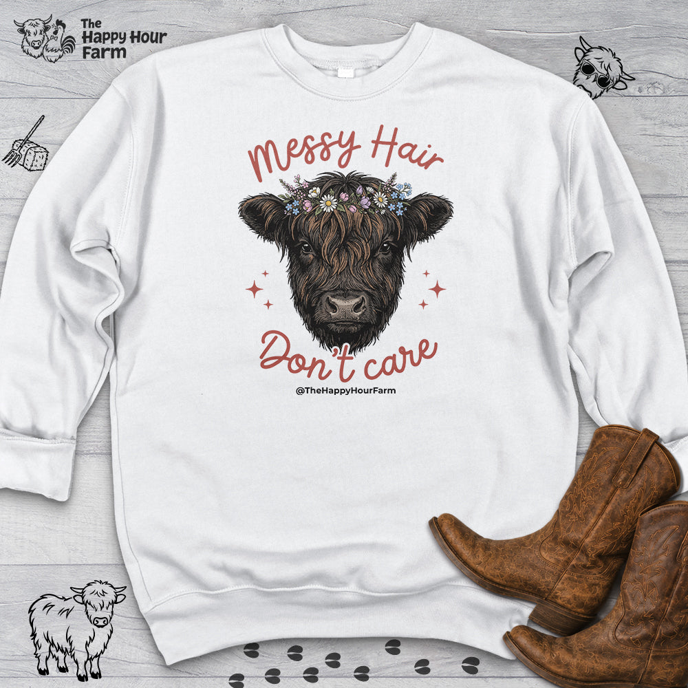 Messy Hair, Don't Care Sweatshirt