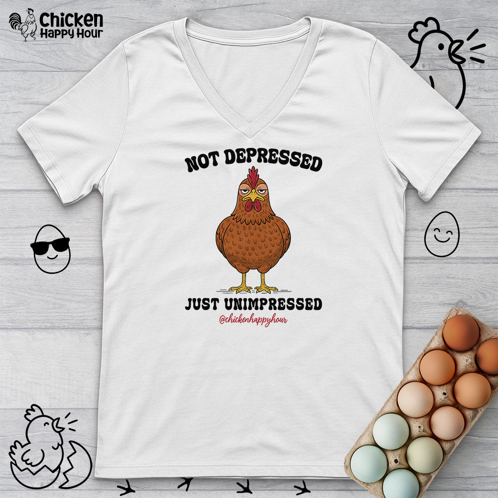 Not Depressed V-Neck Tee