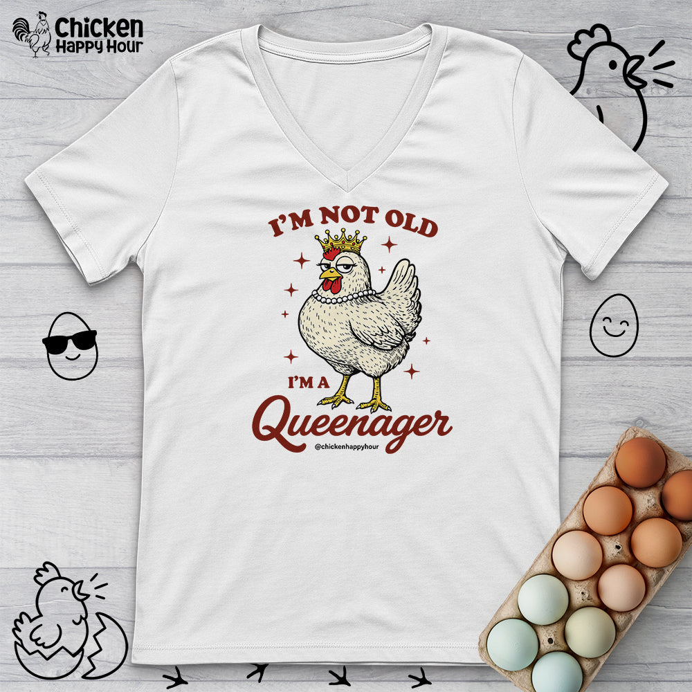 Queenager V-Neck Tee