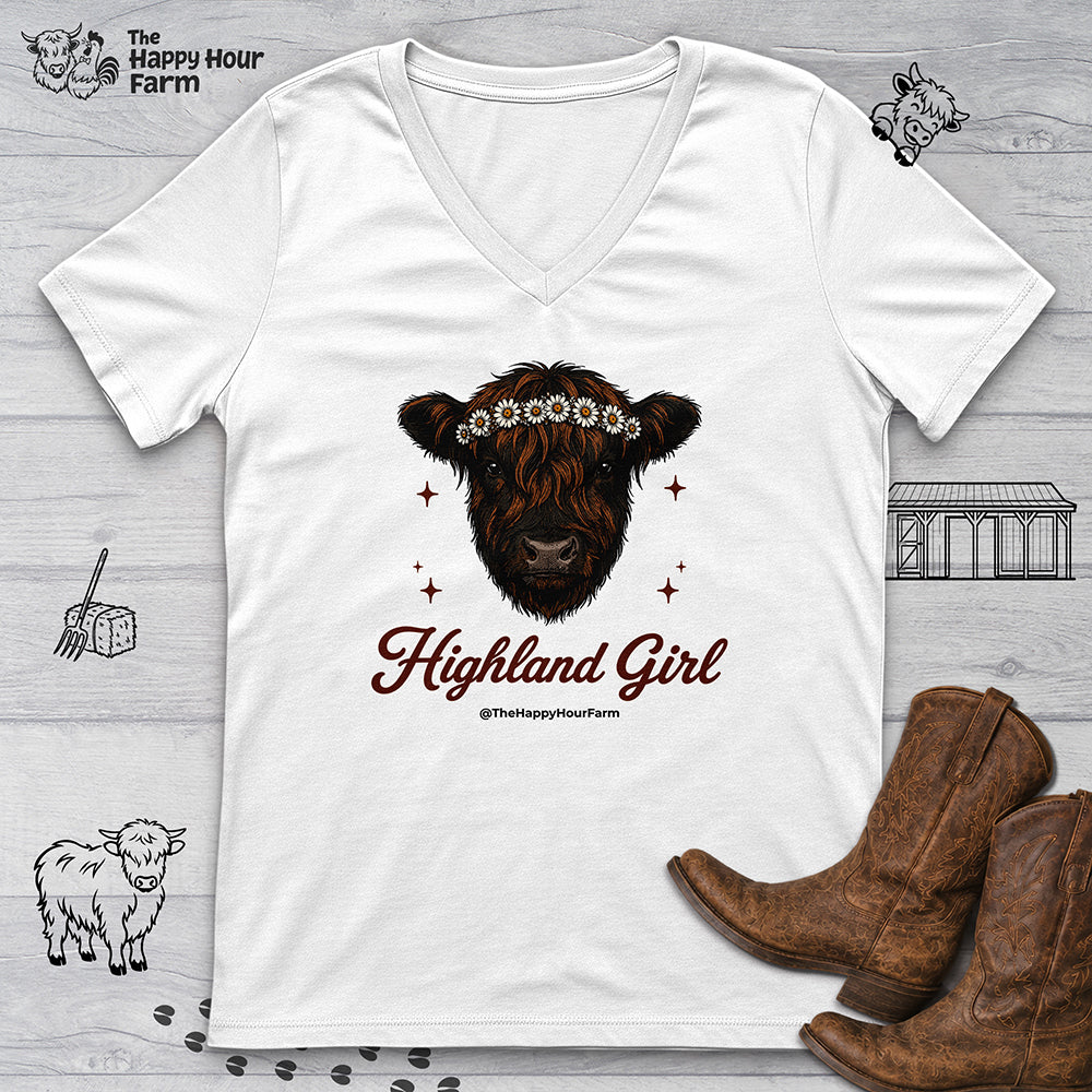 Highland Girl V-Neck Tee
