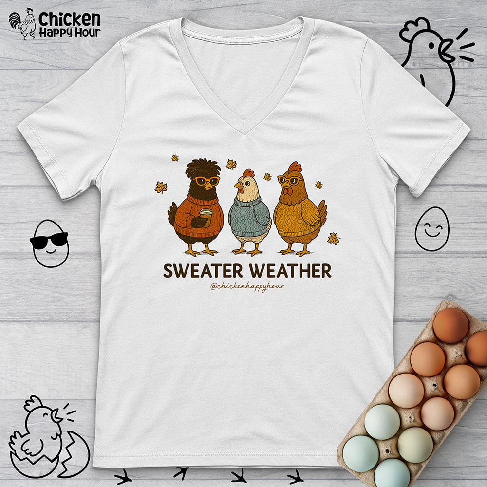 Sweater Weather V-Neck Tee