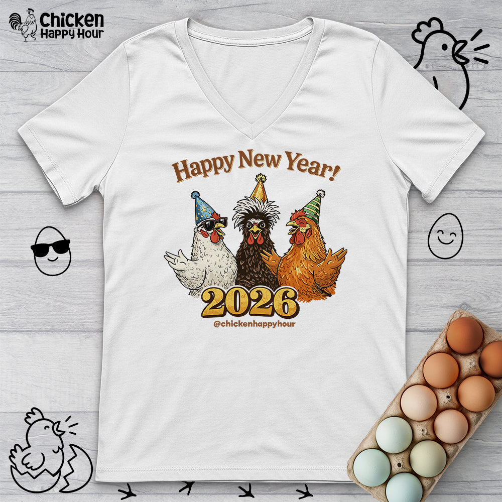 Happy New Year V-Neck Tee