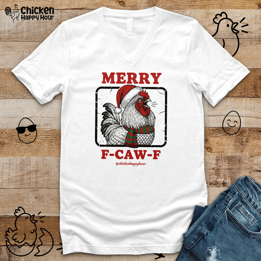 Merry F-Caw-F V-Neck Tee