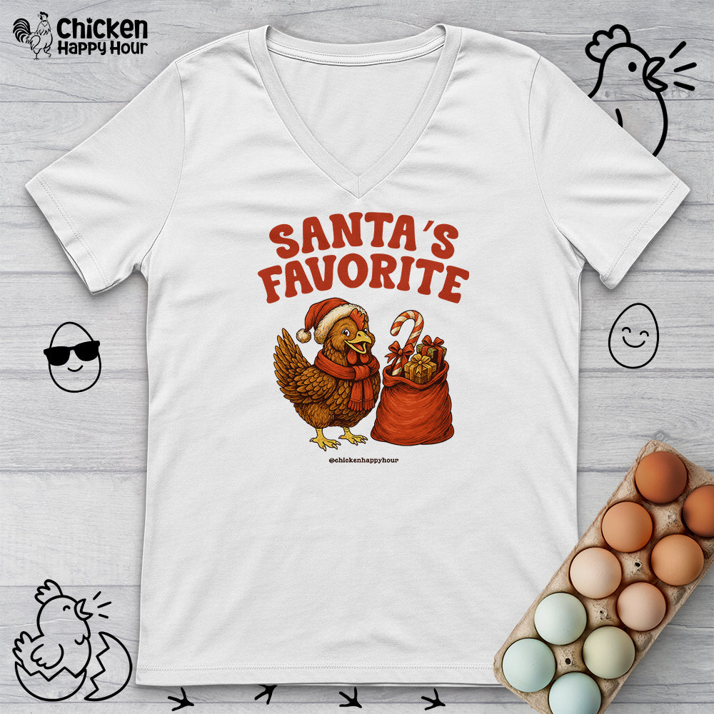 Santa’s Favorite V-Neck Tee