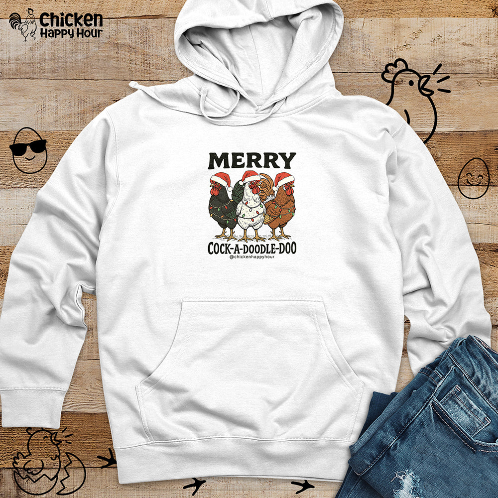 Merry Cock a Doodle Doo Hooded Sweatshirt