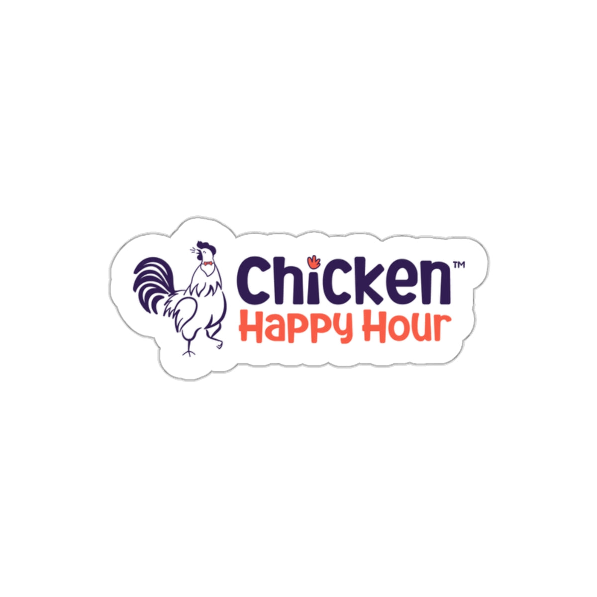 Chicken Happy Hour Logo Sticker