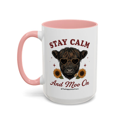 Stay Calm And Moo On Coffee Mug