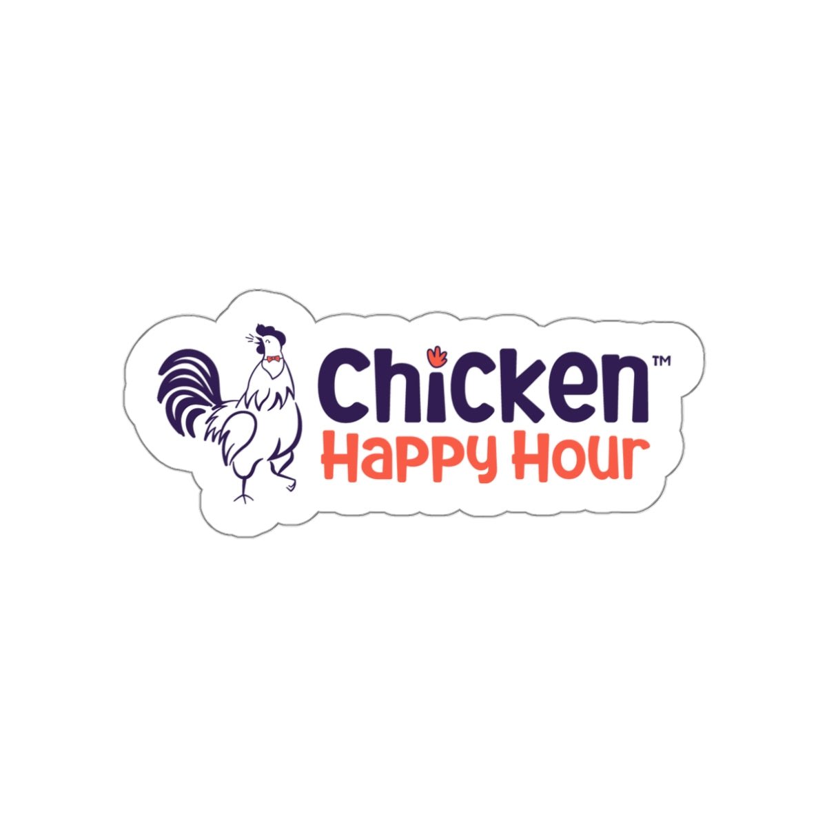 Chicken Happy Hour Logo Sticker