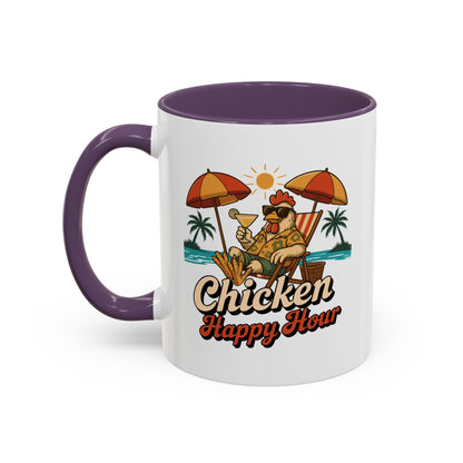 Chicken Happy Hour Beachy Chicken Coffee Mug