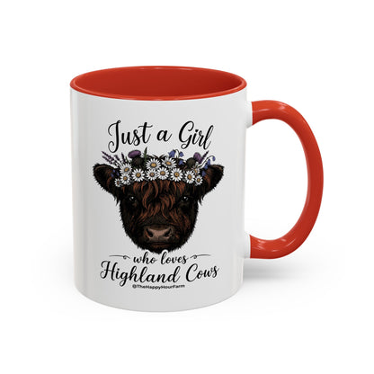 Just a Girl Who Love Highland Cow Coffee Mug