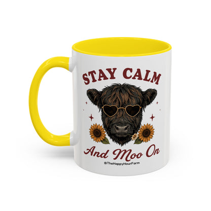 Stay Calm And Moo On Coffee Mug
