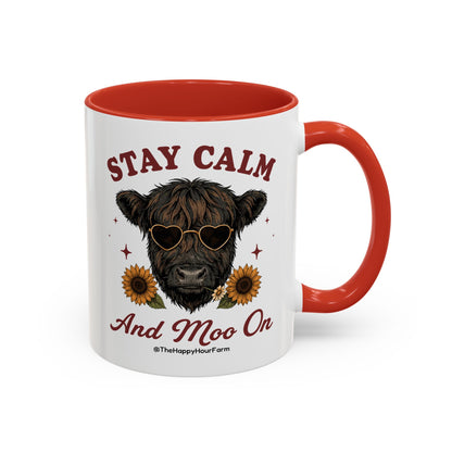Stay Calm And Moo On Coffee Mug