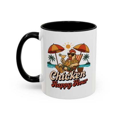 Chicken Happy Hour Beachy Chicken Coffee Mug