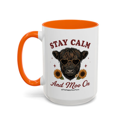 Stay Calm And Moo On Coffee Mug
