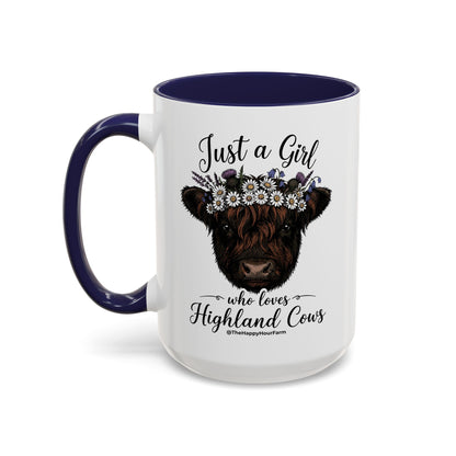 Just a Girl Who Love Highland Cow Coffee Mug