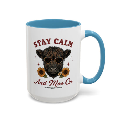 Stay Calm And Moo On Coffee Mug