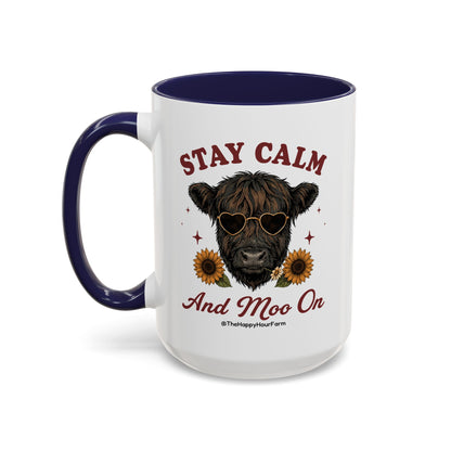 Stay Calm And Moo On Coffee Mug