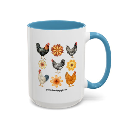 Chicken With Flowers Coffee Mug