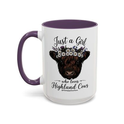 Just a Girl Who Love Highland Cow Coffee Mug