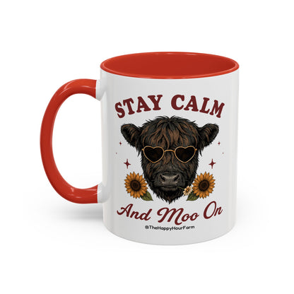 Stay Calm And Moo On Coffee Mug