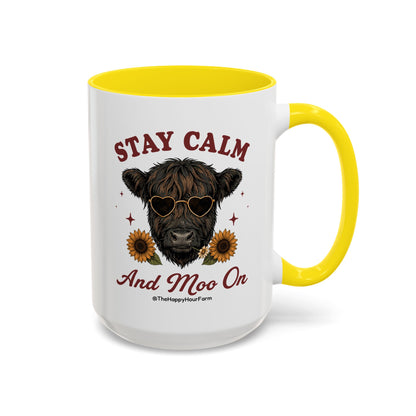Stay Calm And Moo On Coffee Mug