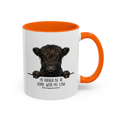 I'd Rather Be at Home With My Cow Coffee Mug