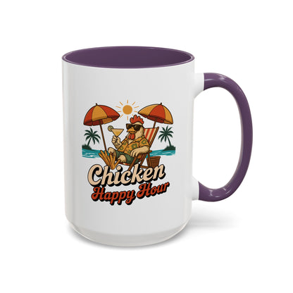 Chicken Happy Hour Beachy Chicken Coffee Mug